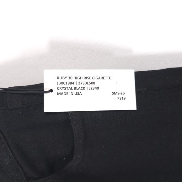 NWT J BRAND RUBY 30 HIGH RISE CIGARETTE CRYSTAL BLACK Jeans USA🇺🇸MADE Size 26 - Picture 2 of 16